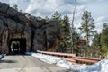 CC Gideon Tunnel in Black Hills National Forest, South Dakota Royalty Free Stock Photo