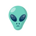 Alien Head Vector Illustration â Cartoon Green Extraterrestrial Face Icon Royalty Free Stock Photo