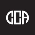 CCA letter logo design on black background. CCA creative initials letter logo concept. CCA letter design Royalty Free Stock Photo