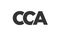 CCA logo design template with strong and modern bold text. Initial based vector logotype featuring simple and minimal typography. Royalty Free Stock Photo