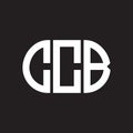 CCB letter logo design on black background. CCB creative initials letter logo concept. CCB letter design Royalty Free Stock Photo