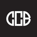 CCB letter logo design on black background. CCB creative initials letter logo concept. CCB letter design