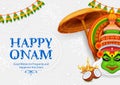 Ccelebration background for Happy Onam festival of South India Kerala