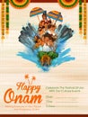 Ccelebration background for Happy Onam festival of South India Kerala