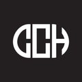CCH letter logo design on black background. CCH creative initials letter logo concept. CCH letter design Royalty Free Stock Photo