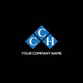 CCH letter logo design on BLACK background. CCH creative initials letter logo concept. CCH letter design Royalty Free Stock Photo