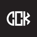 CCK letter logo design on black background. CCK creative initials letter logo concept. CCK letter design Royalty Free Stock Photo