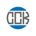 CCK letter logo design on white background. CCK creative initials circle logo concept. Royalty Free Stock Photo