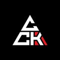 CCK triangle letter logo design with triangle shape. CCK triangle logo design monogram. CCK triangle vector logo template with red Royalty Free Stock Photo