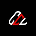 CCL letter logo creative design with vector graphic, CCL simple and modern logo in round triangle shape Royalty Free Stock Photo