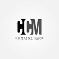 CCM Initial Letter Logo - Simple Monogram Logo Royalty Free Stock Photo