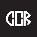 CCR letter logo design on black background. CCR creative initials letter logo concept. CCR letter design Royalty Free Stock Photo