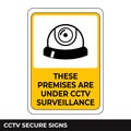 Cctv, Alarm, Monitored And 24 Hour Video Camera Surveillance Sign In Vector, Easy To Use And Print Design Templates