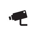 CCTV - black icon on white background vector illustration for website, mobile application, presentation, infographic. Security