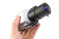 Cctv camera in hand Royalty Free Stock Photo