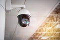 CCTV Camera hanging on the roof Royalty Free Stock Photo