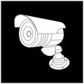 cctv camera icon illustration design Royalty Free Stock Photo