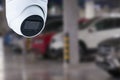 cctv camera installed on the parking lot to protection security. Royalty Free Stock Photo