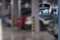 cctv camera installed on the parking lot to protection security. Royalty Free Stock Photo