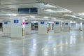 CCTV camera installed on the parking lot to protection security. Royalty Free Stock Photo