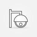 CCTV camera line icon. Video monitoring symbol