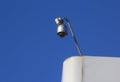 CCTV camera overlooking a building Royalty Free Stock Photo