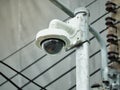 CCTV camera security in the city Royalty Free Stock Photo