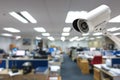 CCTV Camera security operating in office building Royalty Free Stock Photo