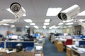 CCTV Camera security operating in office building Royalty Free Stock Photo