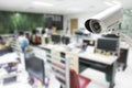 CCTV Camera security operating in office building Royalty Free Stock Photo