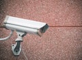 CCTV camera security on the wall Royalty Free Stock Photo