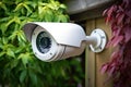 CCTV camera on the wall of the building for monitoring and protection. Royalty Free Stock Photo