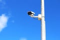 CCTV cameras on steel pole