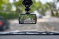 CCTV car camera for safety on the road accident Royalty Free Stock Photo