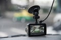 CCTV car camera for safety on the road accident Royalty Free Stock Photo