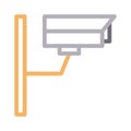 CCTV vector color line icon Royalty Free Stock Photo