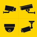 CCTV icons set