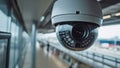 CCTV on location Airport, Security Camera Royalty Free Stock Photo