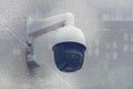 CCTV monitoring. Outdoor video surveillance camera for object protection