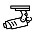 cctv museum line icon vector illustration flat