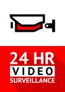 Notice Video cctv symbol sticker for print Royalty Free Stock Photo
