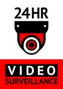 Notice Video cctv symbol sticker for print Royalty Free Stock Photo