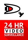 Notice Video cctv symbol sticker for print