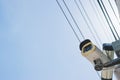 CCTV overhead for security on the road or in town and with under