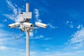 CCTV pillar with beautiful blue sky