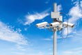 CCTV pillar with beautiful blue sky