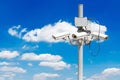 CCTV pillar with beautiful blue sky