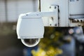 CCTV security camera with bokeh background