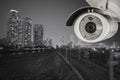 CCTV, security camera on building city Royalty Free Stock Photo