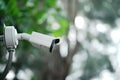 CCTV security camera surveillance in the park Royalty Free Stock Photo